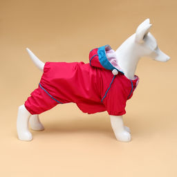 Комбинезон для собак, демисезонный с сумкой, размер L (ДС 33, Ог 45, ОШ 30 см), розовый - Simaland фото 4