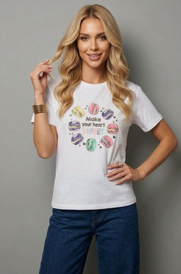 K13454 Футболка OVER SIZE (плотный хлопок) БЕЛЫЙ