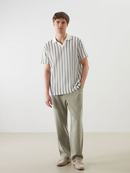 Polo Yaka ?izgili Erkek Dokulu Ti??rt