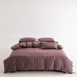 Комплект постельного белья Однотонный Сатин Элитный на резинке OCER007 180*200*30;160*200*30;140*200*30 Евро 4 Наволочки