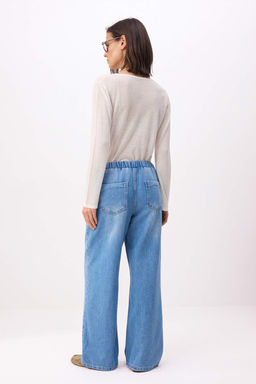 Mavi Yuksek Bel Wide Leg Tencel Kar?s?ml? Jeans TWOSS26JE00196 - Trendyolmilla фото 4