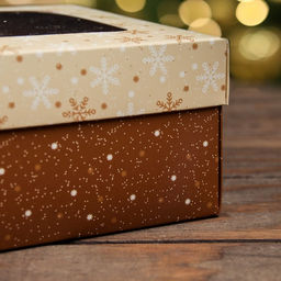 Цена за 5 шт. Коробка подарочная новогодняя складная, крышка - дно, с окном «Новогодняя снежинка» 24×17×8 см