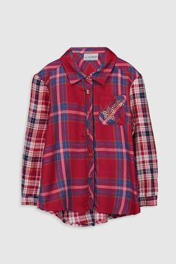 Рубашка Girl Claret Red Plaid Llh 9WQ700Z4