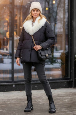 Куртка с меховым воротником арт.6677 зима, евро-зима