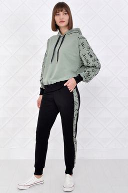 Арт. 2351 Костюм с брюками женский 44-52 (5 шт) Цвет:верх- полынь, черный, низ- полынь, черный - Калинка фото 9