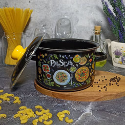 Кастрюля 3,0л цил. черн. Pasta 1RD181M - Стальэмаль фото 4
