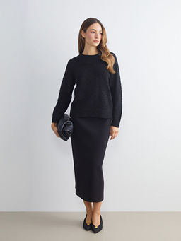 Beli Lastikli Triko Etek