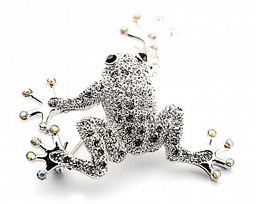 Брошь Лягушка PR2481 серебро