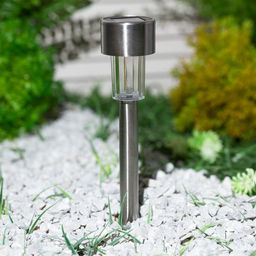 Светильник на солнечной батарее Smartbuy, 31 см, 1 LED, нержавеющая сталь, пластик