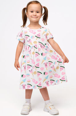 Летнее хлопковое платье с лайкрой для девочки Bonito