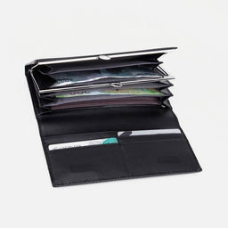 Кошелёк на магнитах, цвет чёрный - Simaland фото 4