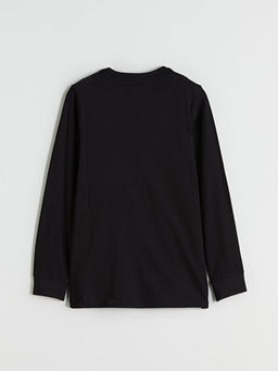 Bisiklet Yaka Bask?l? Erkek ?ocuk Pijama ?st