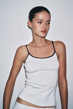 CONTRAST STRAP VEST TOP - Zara фото 7