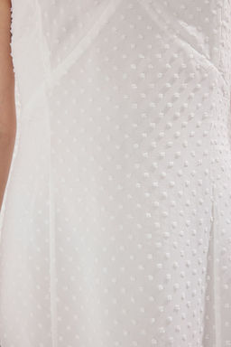 TRENDYOLMILLA Ekru Duz A Kesim Midi Dokuma Elbise TWOSS25EL00558  фото 4