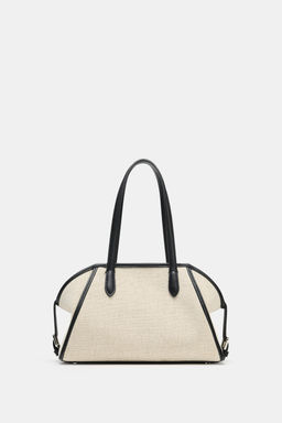 BOLSO BOWLING DE HOMBRO / Beige claro