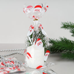 Пакет подарочный набор 50 штук 13х27 Новый год Дед мороз / YI1523-12 /уп 50/ - Галеонтрейд фото 3