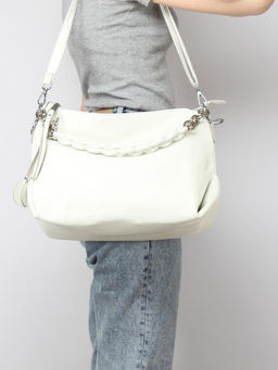 Сумка женская натуральная кожа JRP-8917-9, 1отд+карм/перег, плечевой ремень, белый SALE 259894 - Adelia фото 5