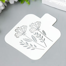 Цена за 2 шт. Трафарет для творчества «Цветочки», пластик, 9×9 см