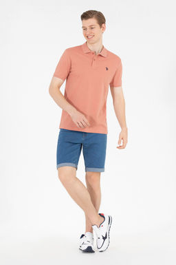 Футболка-поло мужская U.S. Polo Assn Basic пудровая хлопок  фото 18