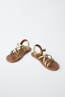SANDALIA PIEL / Oro - Zara фото 3