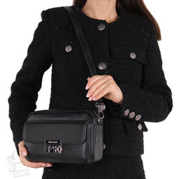 Сумка женская кожаная 3247Q black  Polina&Eiterou/30 в Новосибирске