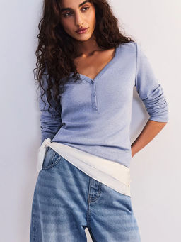 Лонгслив с застежкой на груди / Zarina фото 7