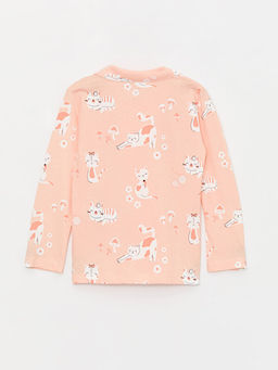 G?mlek Yaka Uzun Kollu Bask?l? K?z Bebek Pijama Tak?m? - Waikiki фото 3