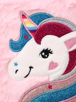 Блокнот плюшевый "Unicorn head", pink mix, 21х14,5 см, плотность 80 гр.