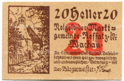 20 геллеров 1920 года Австрия Россац в Вахау (нотгельд)