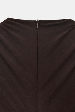 DRAPED MIDI DRESS - Zara фото 8