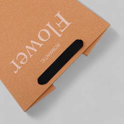 Пакет - переноска трапеция, Цветы, крафт, 30?20?35 см 250 г - UPAK LAND фото 2