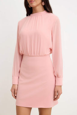 TRENDYOLMILLA Siyah A Kesim Dik Yaka Astarl? Sifon Mini Dokuma Elbise TWOAW24EL00296  фото 14