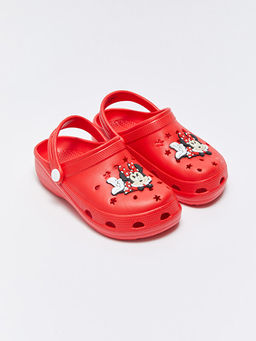 Minnie Mouse Patch Detayl? K?z ?ocuk Plaj Sandaleti