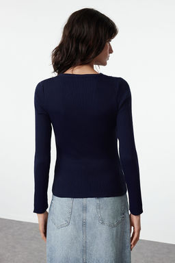 TRENDYOLMILLA Lacivert Basic Ikili Triko Kazak TWOAW25KZ00016