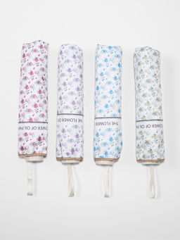 Зонт механический The flower, эпонж, 4 сложения, 8 спиц, R=48/56 см, d=96 см, МИКС