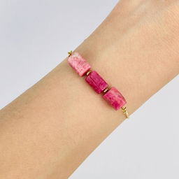 Браслет регулируемый из розового Турмалина - Радуга самоцветов фото 2