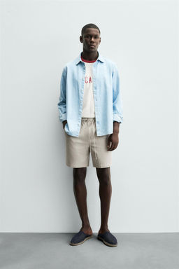 TEXTURED COMFORT BERMUDA SHORTS - Zara фото 39