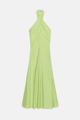 VESTIDO MIDI HALTER CON LINO / Lima - Zara фото 4