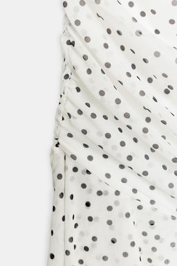 VESTIDO MIDI LUNARES / Blanco / Negro - Zara фото 10