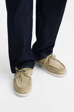 LEATHER DECK SHOES - LIMITED EDITION - Zara фото 4