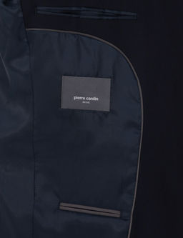 Lacivert Extra Slim Fit _izgili Kruvaze Tak_m Elbise