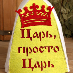 Шапка для бани Царь, просто царь с аппликацией - Simaland фото 2