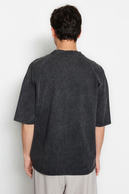 Premium Buyuk Beden Oversize/Genis Kesim Soluk Efekt %100 Pamuklu T-Shirt TMNSS23BF00000