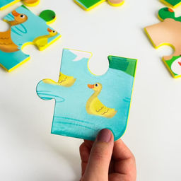 Мягкий пазл для малышей Домашние животные, размер 50х33 см, 28 деталей, Крошка Я  фото 4