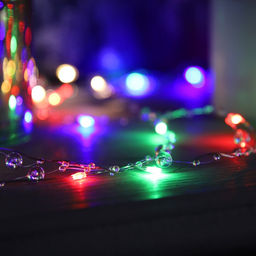Гирлянда Нить 5 м роса с насадками Шарики, IP20, нить серебристая, 50 LED, 8 режимов, свечение мульти, 220 В - Luazon lighting фото 2