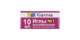 Иглы для шитья ручные Gamma NIR-21 № 1 вышивальные в конверте 10 шт