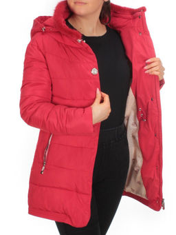 5052 RED Куртка зимняя женская (холлофайбер, отделка натуральная норка)
