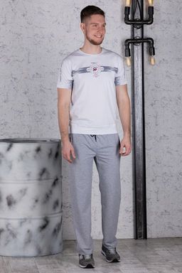 Брюки спортивные 
 3.MM110A-серый-светлый