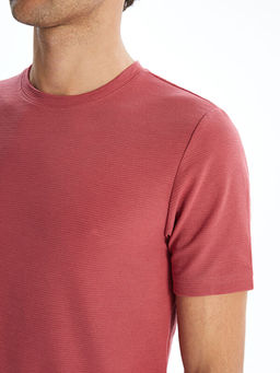 Bisiklet Yaka K?sa Kollu Erkek Dokulu Ti??rt