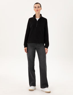 Siyah Oversize Polar Sweatshirt - Pierre cardin фото 4